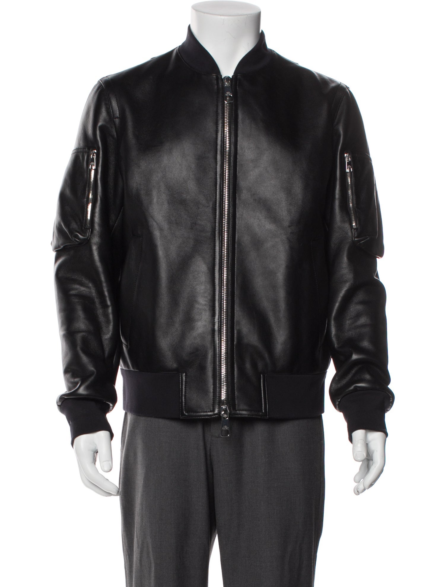 Neil Barrett Leather Bomber Jacket