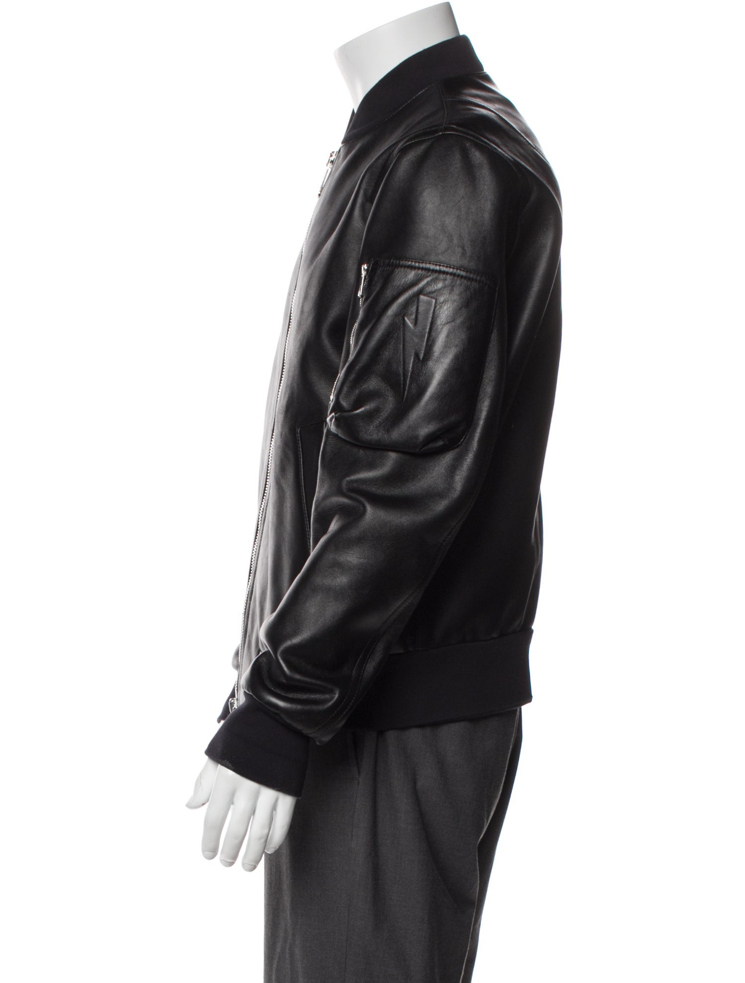 Neil Barrett Leather Bomber Jacket