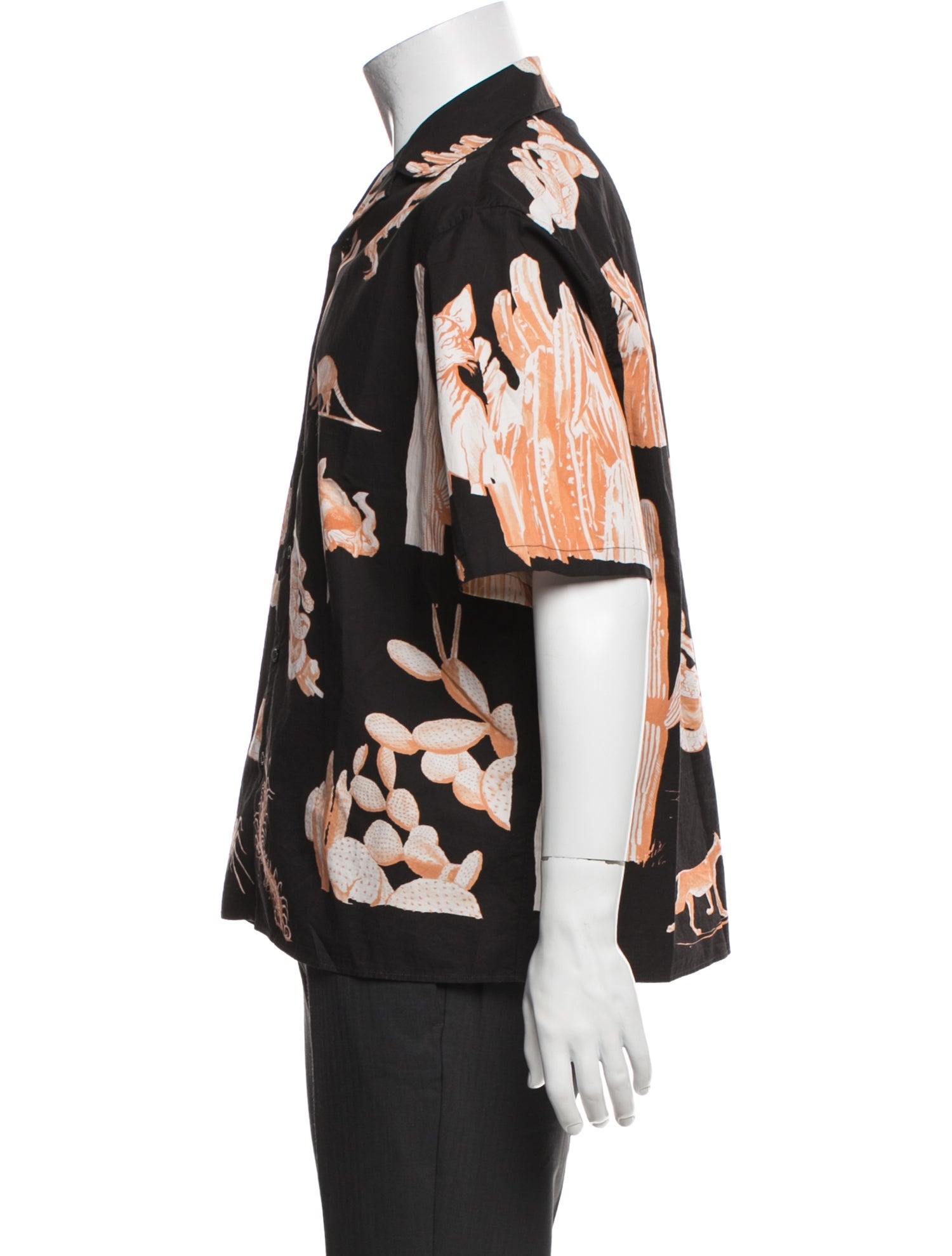 Neil Barrett Graphic Print Collar Polo Shirt