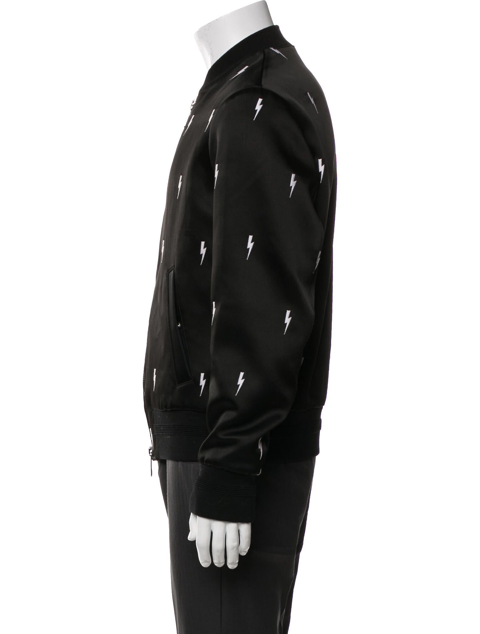 DIOR MEN 2019 Hajime Sorayama Robo-Dinosaur Oblique Bomber Jacket