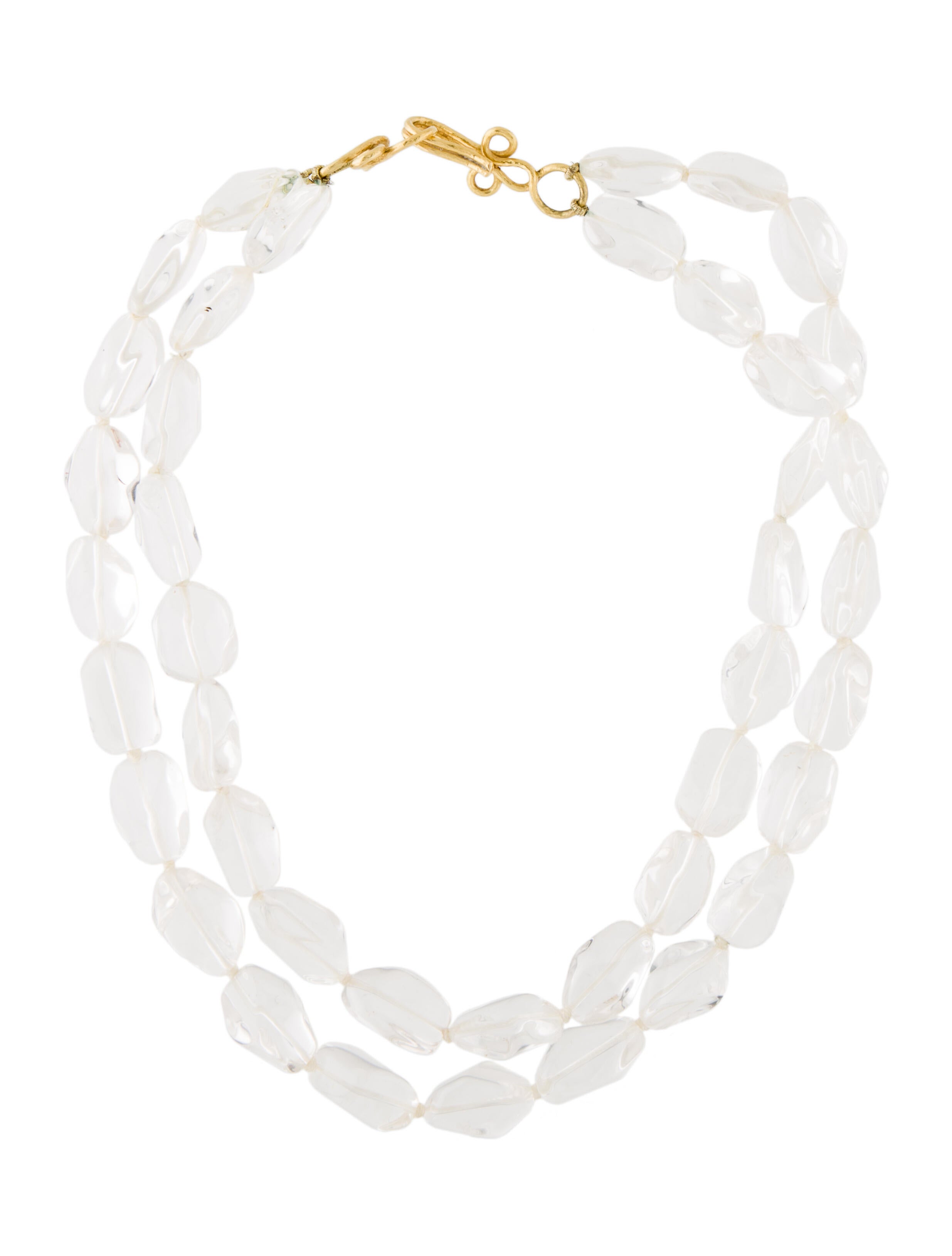 Necklace 20K Quartz Bead Multistrand Necklace