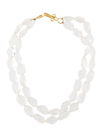 Necklace 20K Quartz Bead Multistrand Necklace