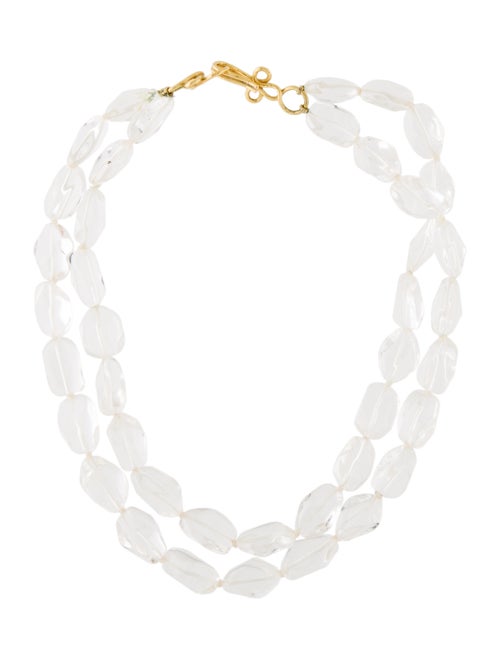Necklace 20K Quartz Bead Multistrand Necklace