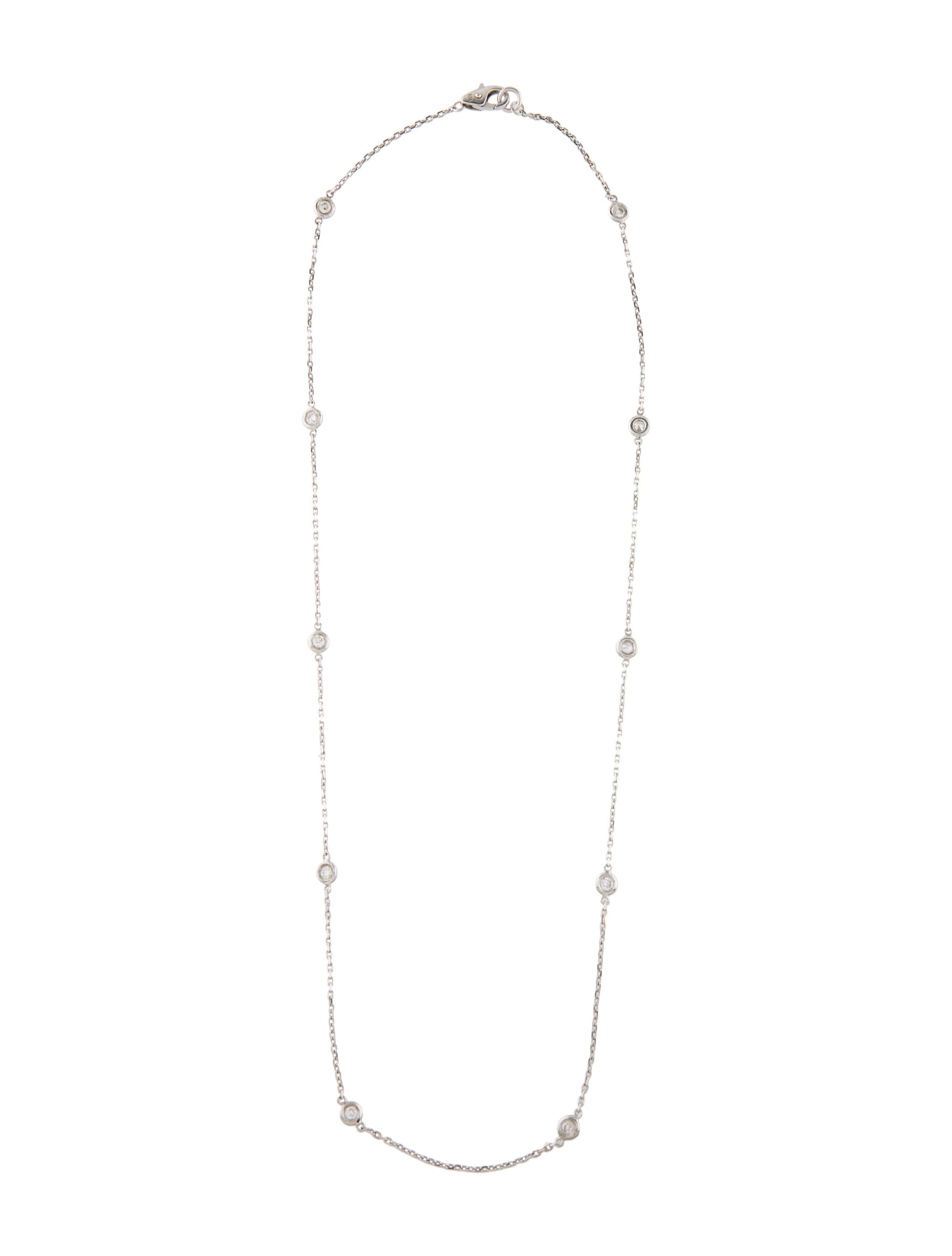 Necklace 14K Diamond Station Necklace