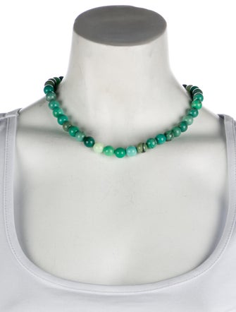 Necklace 14K Mixed Green Chrysocolla Bead Necklace