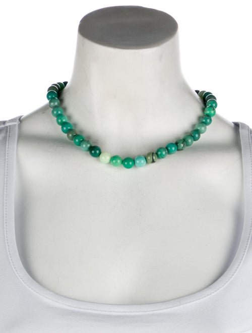 Necklace 14K Mixed Green Chrysocolla Bead Necklace