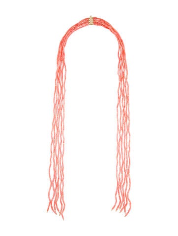 Necklace Bead Strand 14K Scarf Style