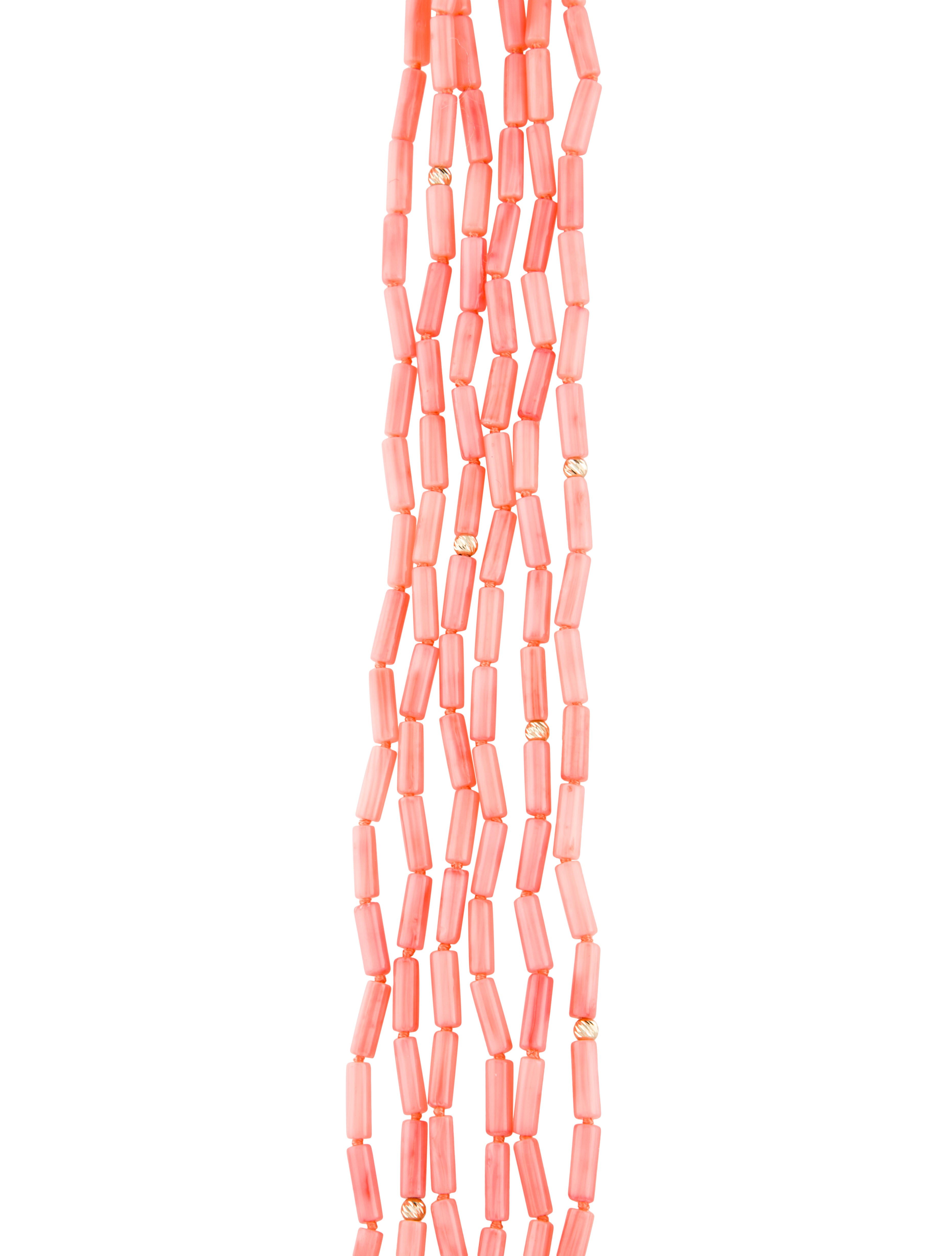 Necklace 14K Scarf Style Bead Necklace