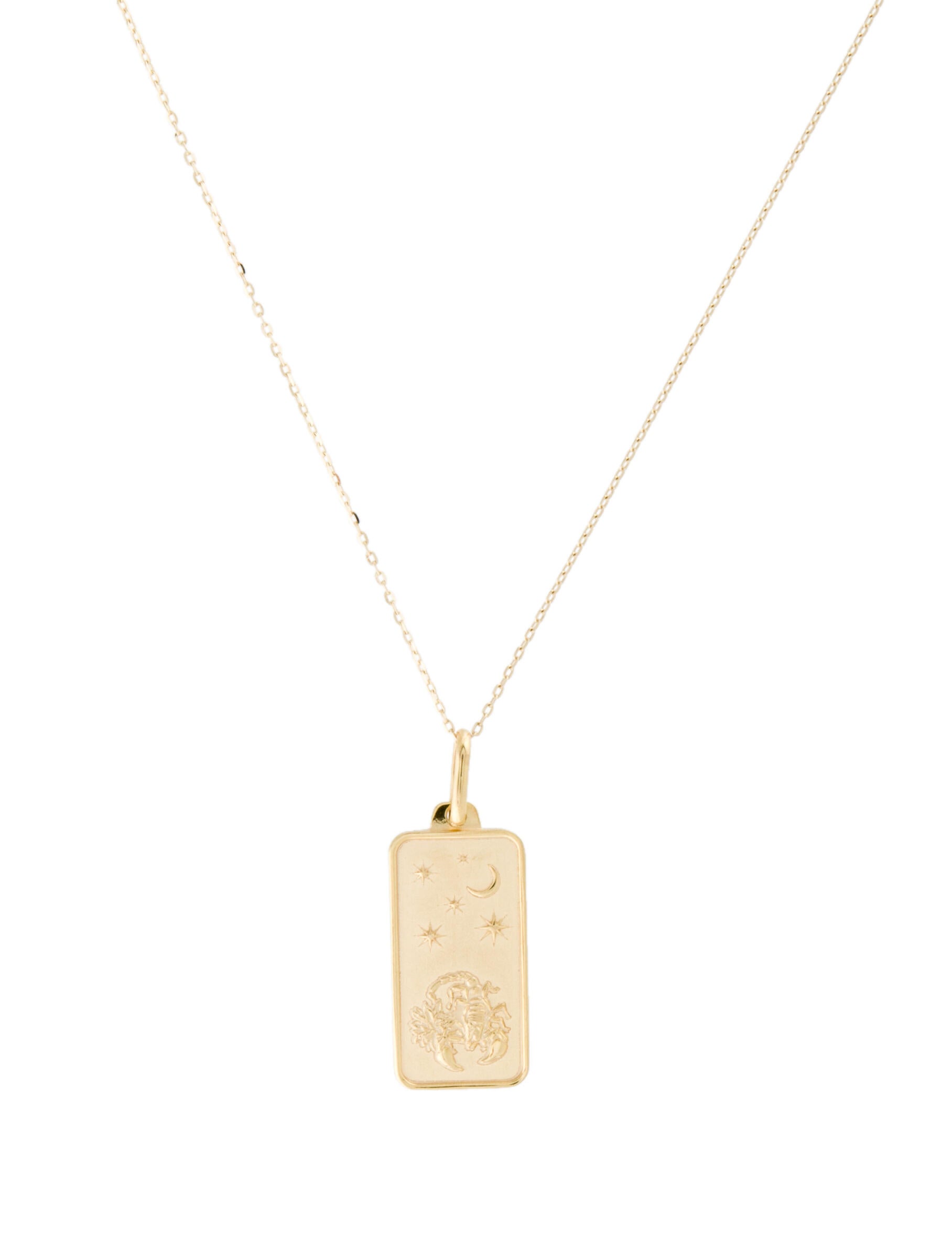 Necklace 14K Zodiac 'Scorpio' Pendant Necklace