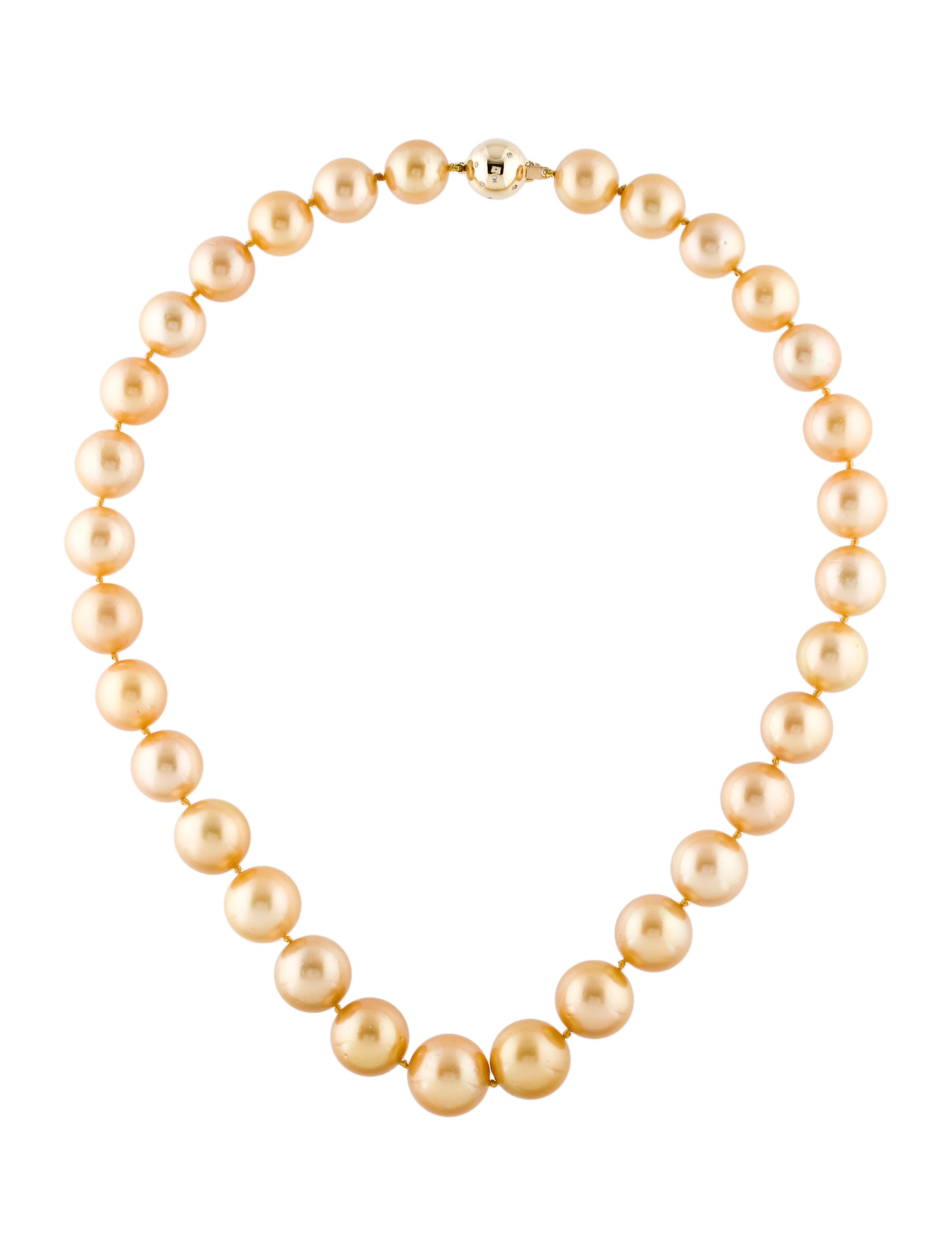 Verdura 18K Pietersite & Diamond Bead Necklace 18K Yellow Gold Bead