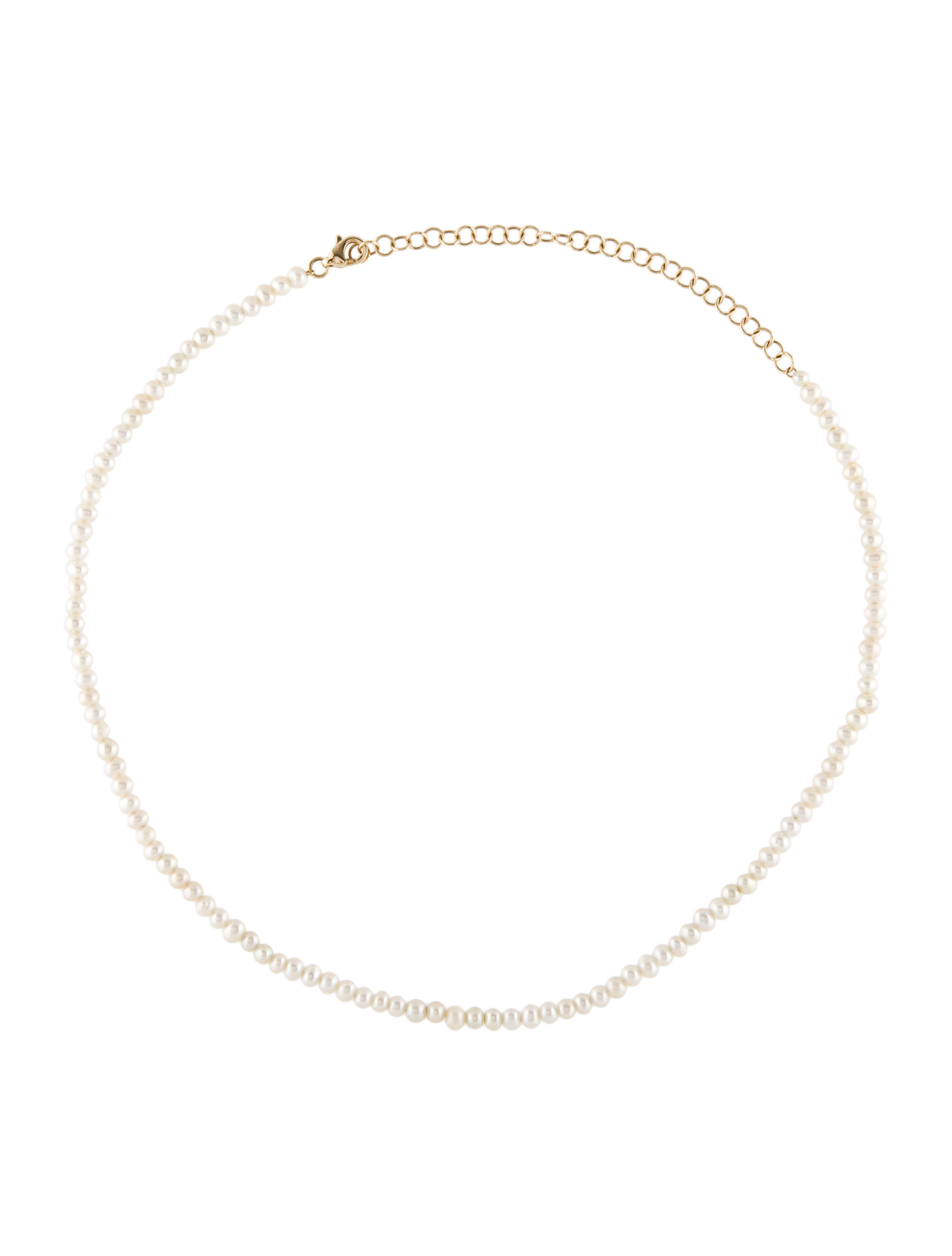 Zoe Lev 14K Mirror Chain Link Choker Necklace 14K Yellow Gold Choker