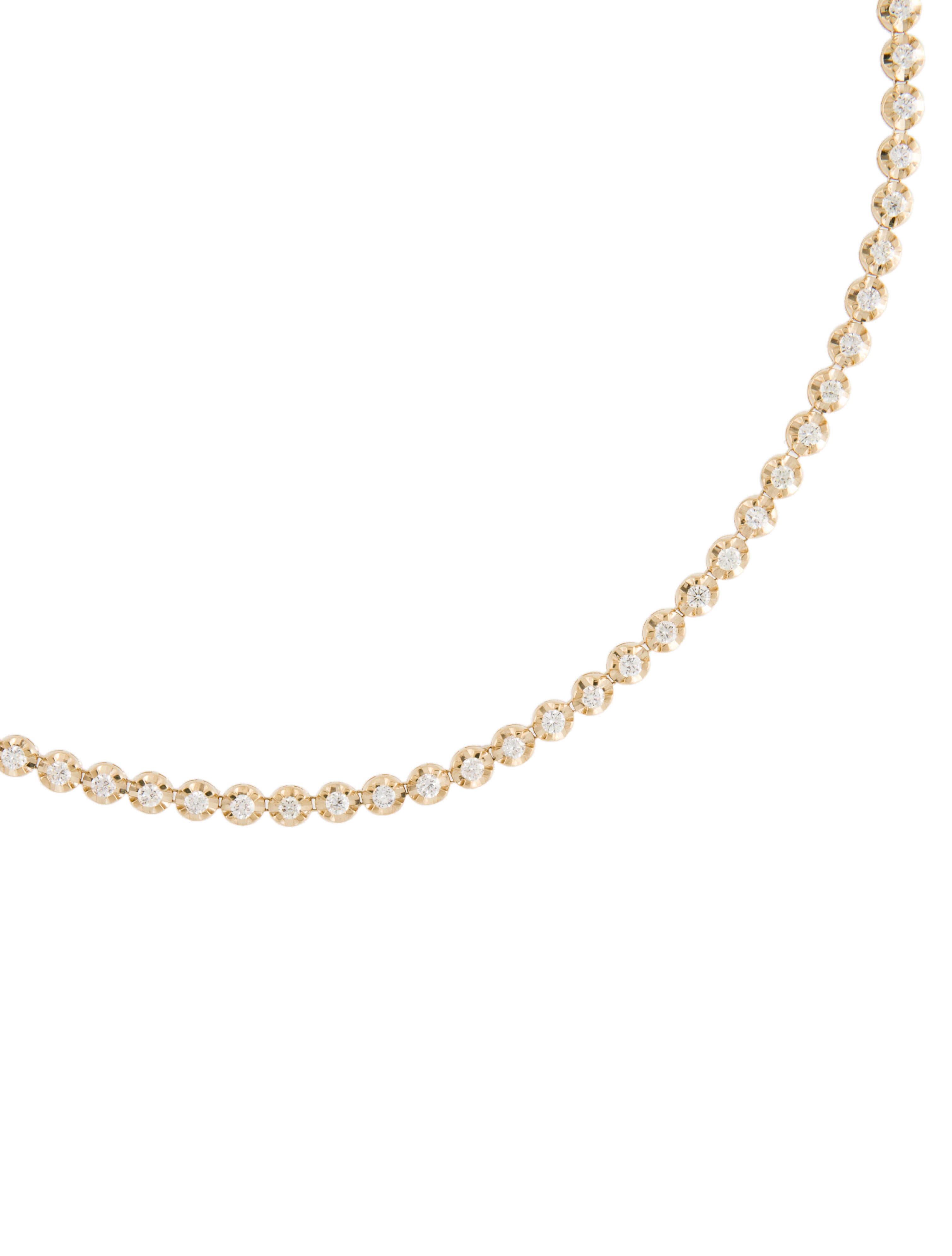 Necklace 14K 5.50ctw Diamond Collar Necklace 14K Yellow Gold Collar