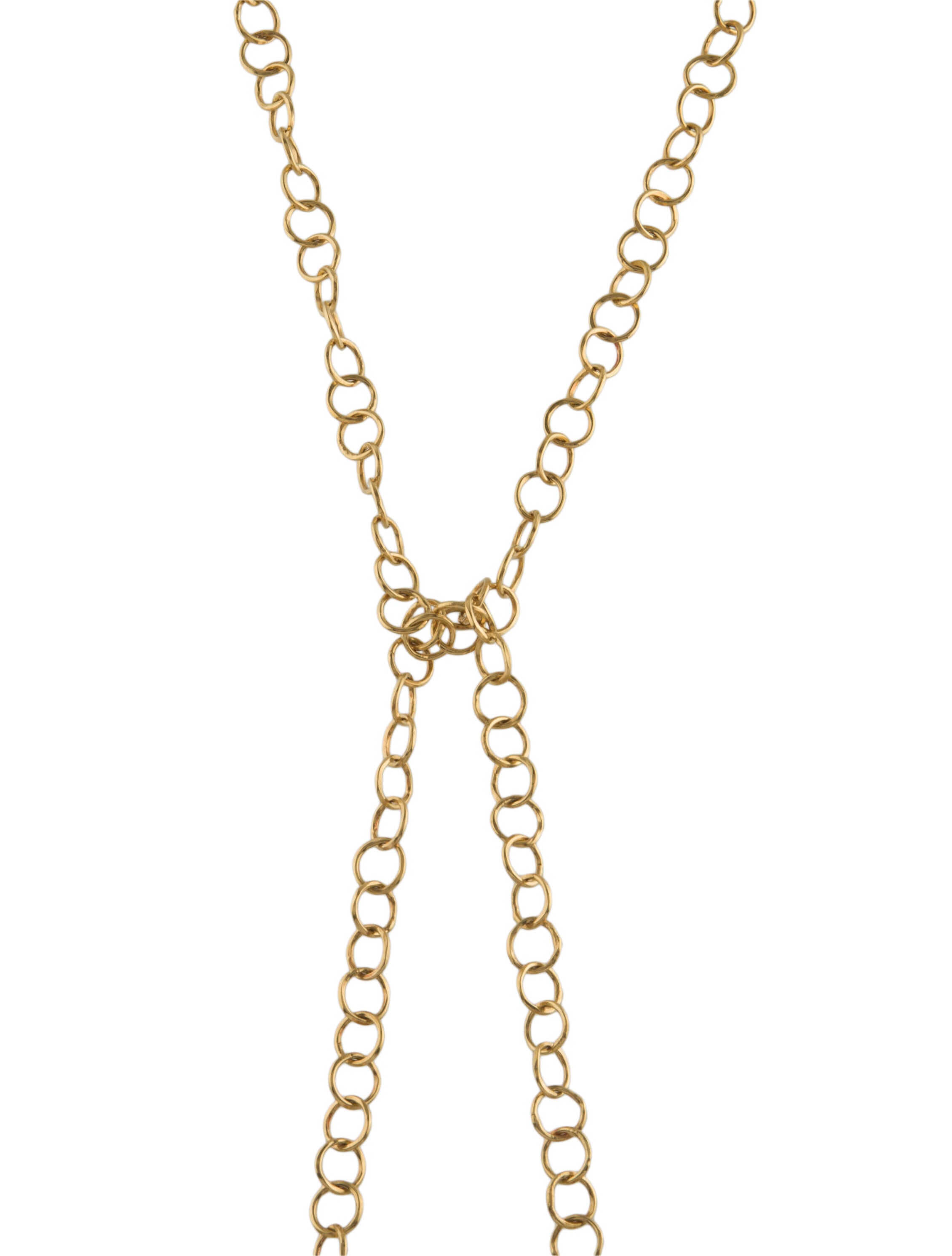 Hermès 18K Diamond Finesse Lariat Necklace RhodiumPlated 18K White