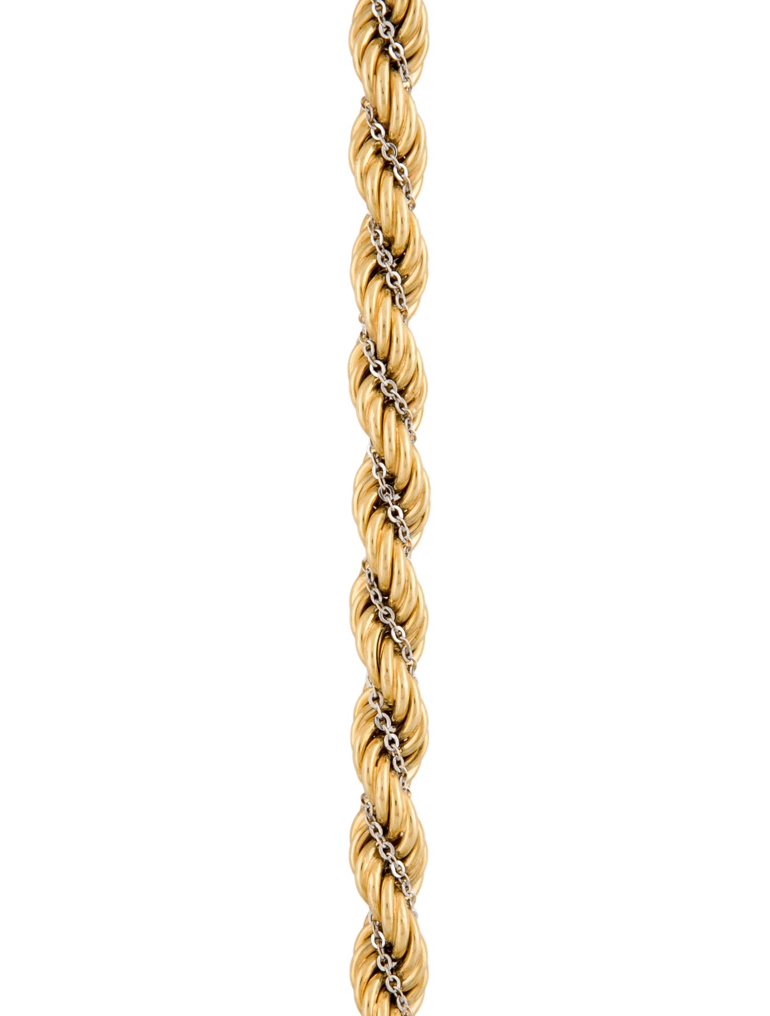 Necklace 18K Two-Tone Rope Chain Necklace