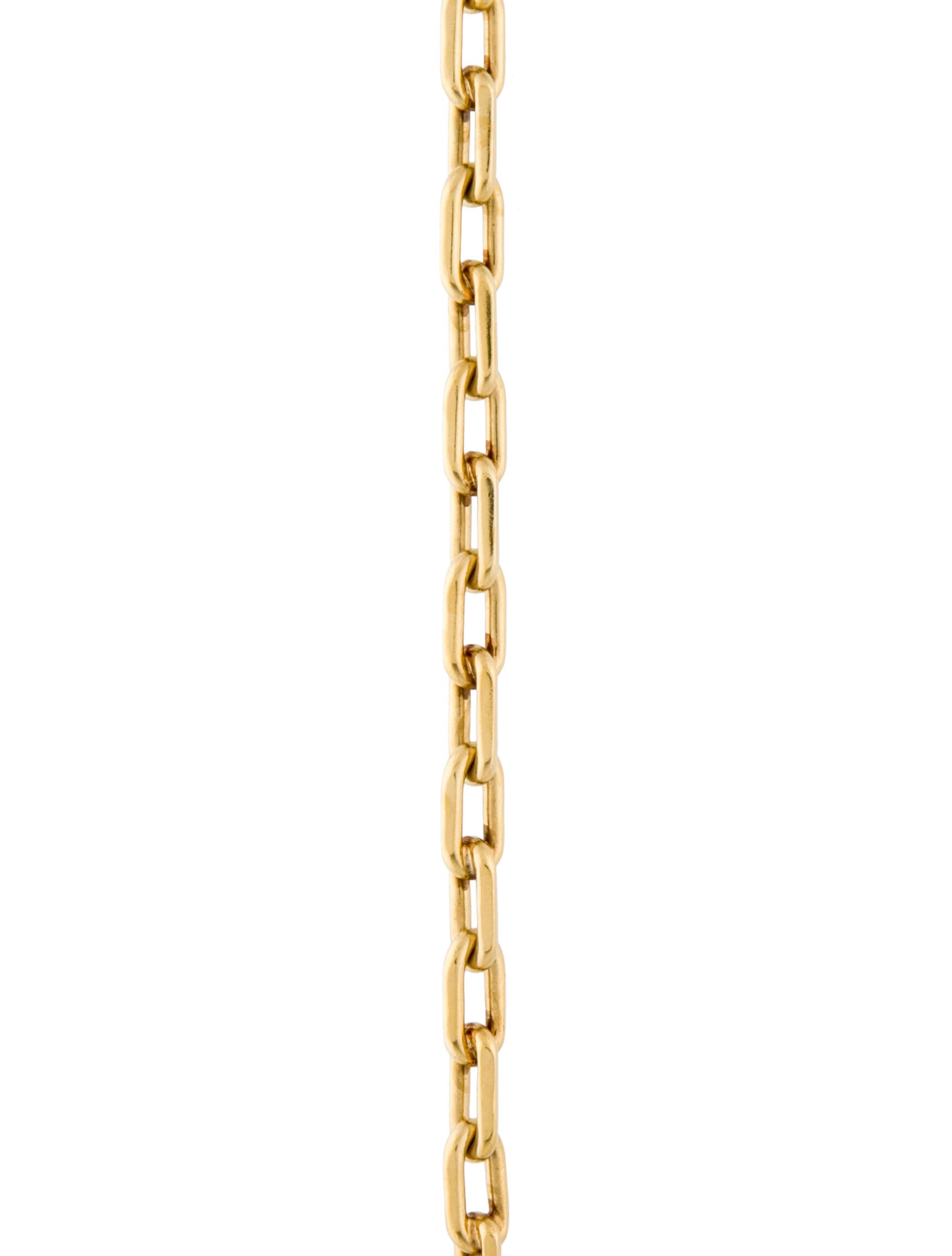 Necklace 18K Paperclip Chain Necklace 18K Yellow Gold Chain