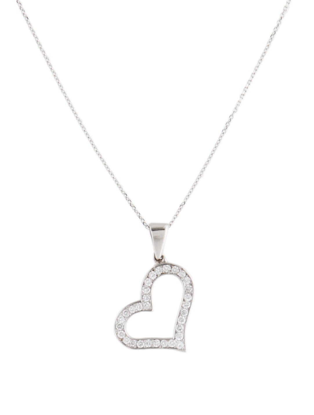 Necklace 14K Lab-Grown Diamond Heart Pendant Necklace