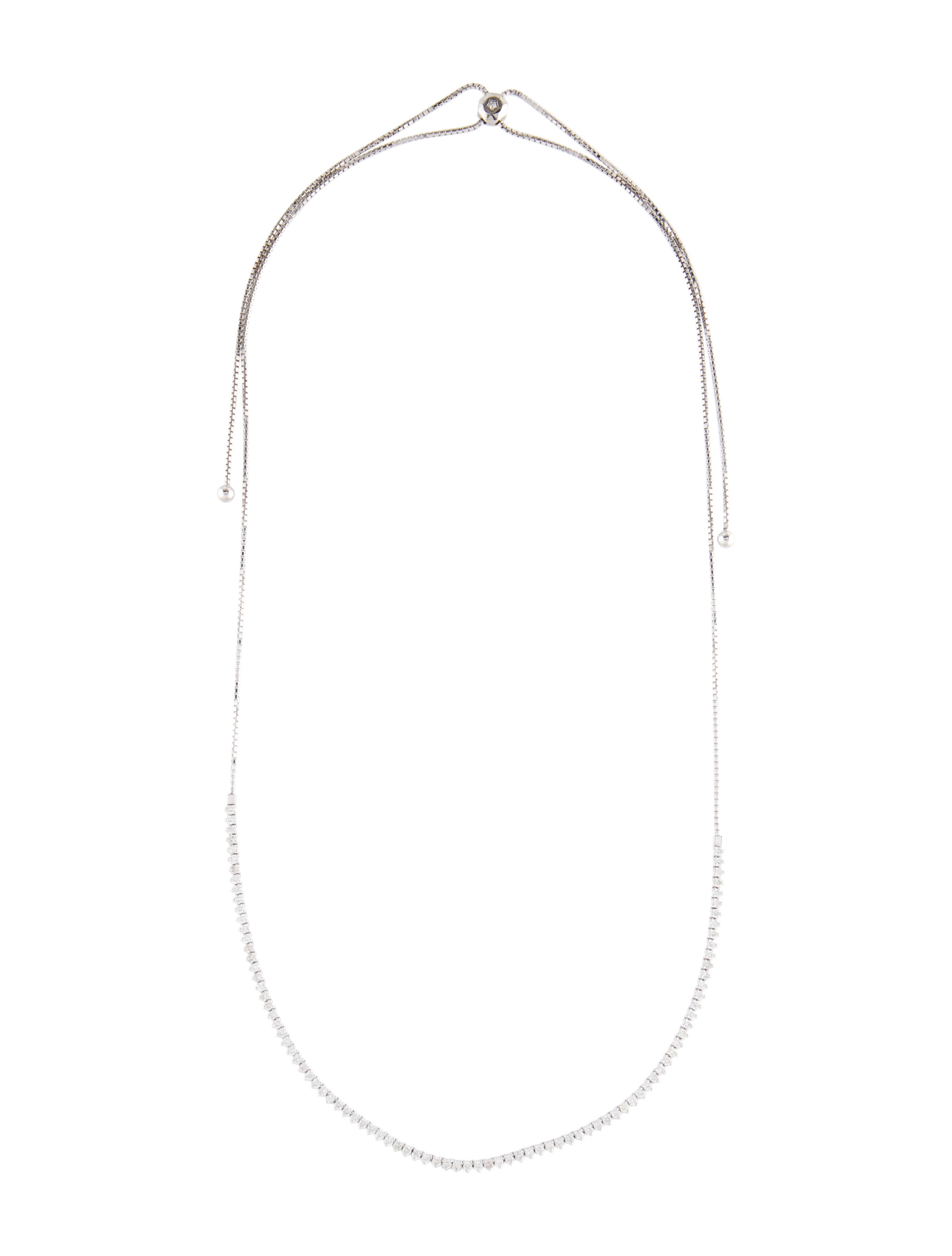 Necklace 14K 4.04ctw Diamond Expandable Chain