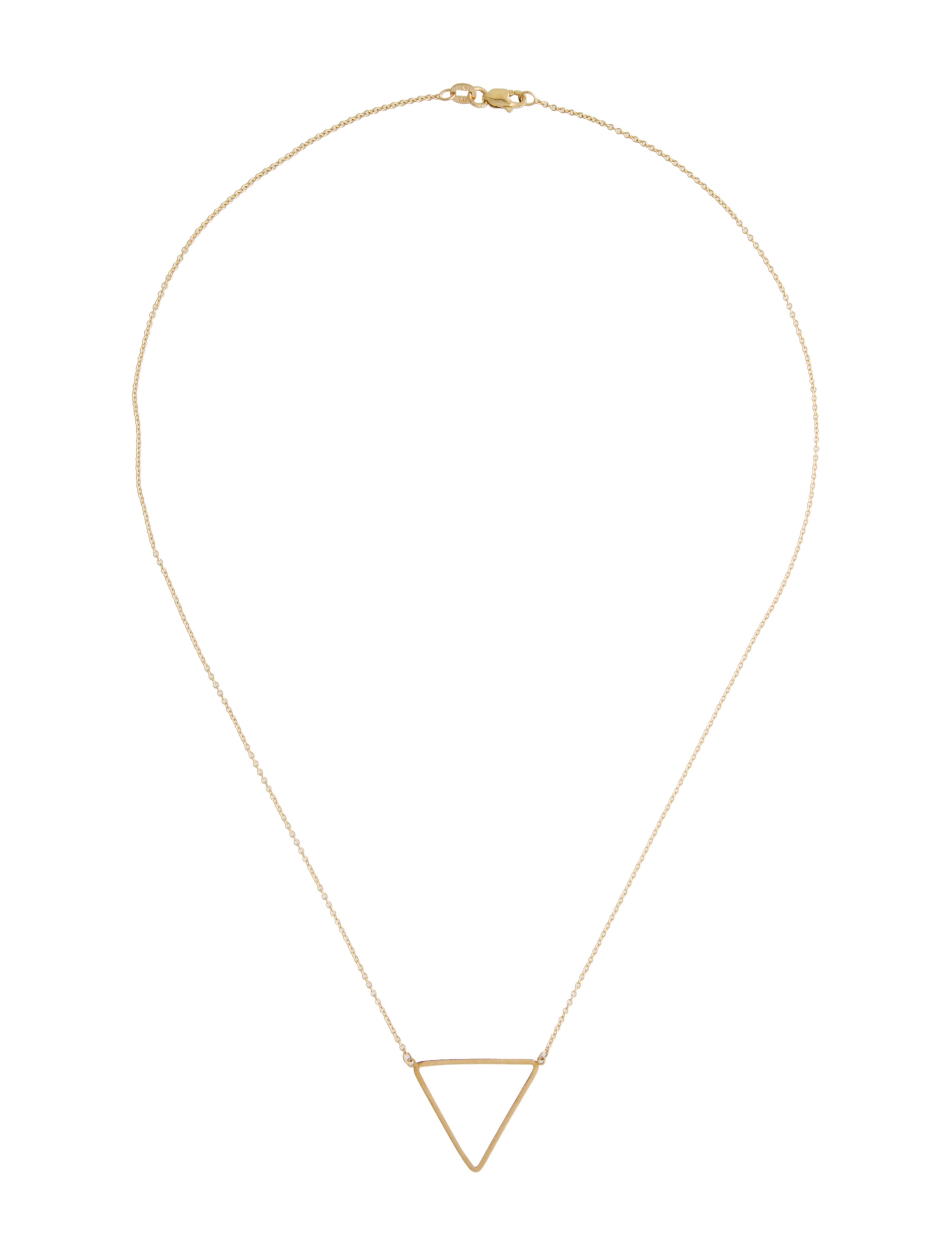 Necklace 14K Open Triangle Symbol Pendant Necklace