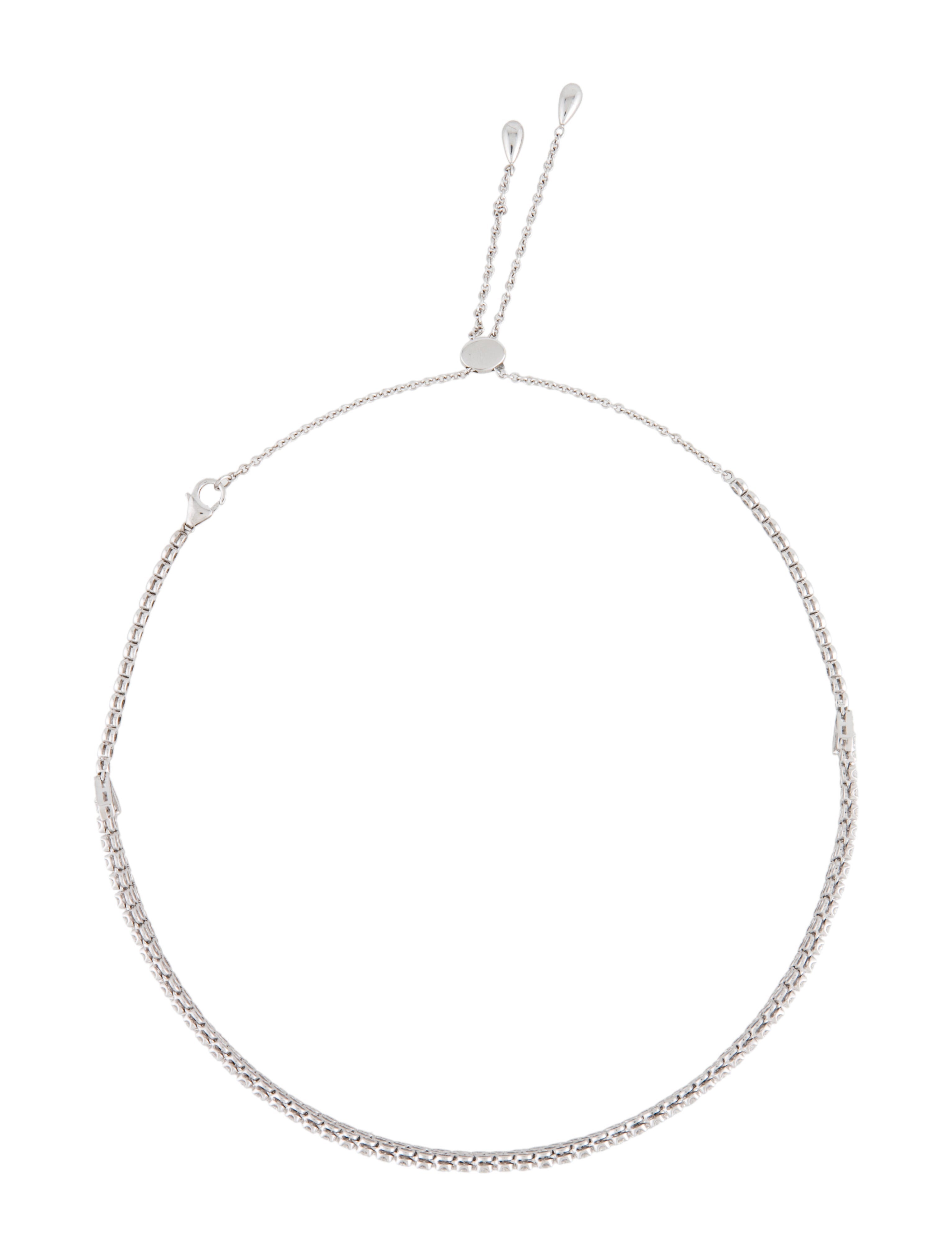 Necklace 14K Diamond Adjustable Choker Necklace