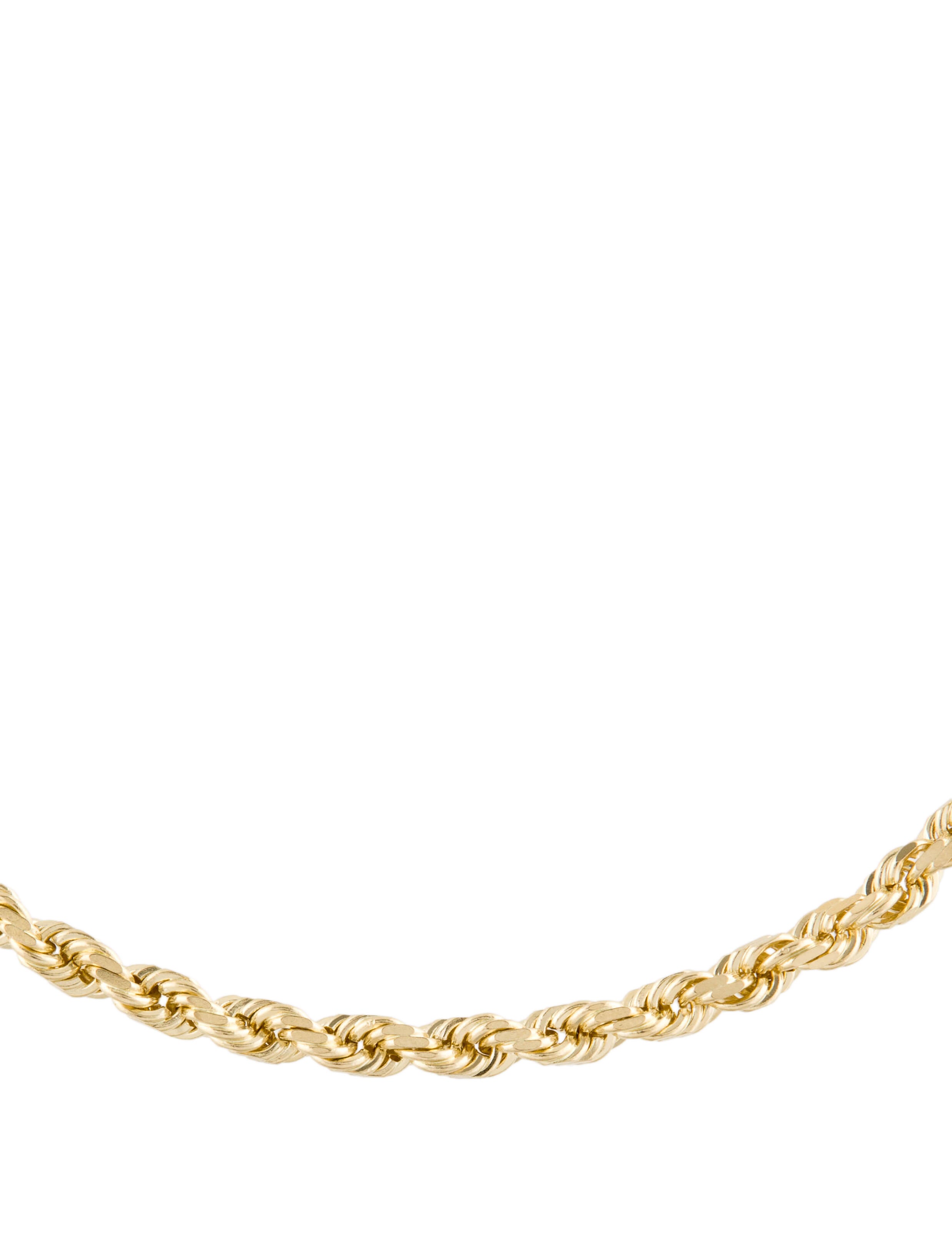 Necklace 14K Rope Chain Necklace 14K Yellow Gold Chain, Necklaces The RealReal