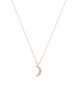 Necklace 14K Diamond Crescent Moon Pendant Necklace