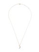 Necklace 14K Diamond Crescent Moon Pendant Necklace