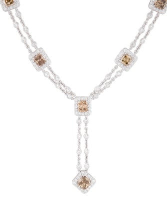 Necklace 18K 13.32ctw Diamond Lavalier Necklace