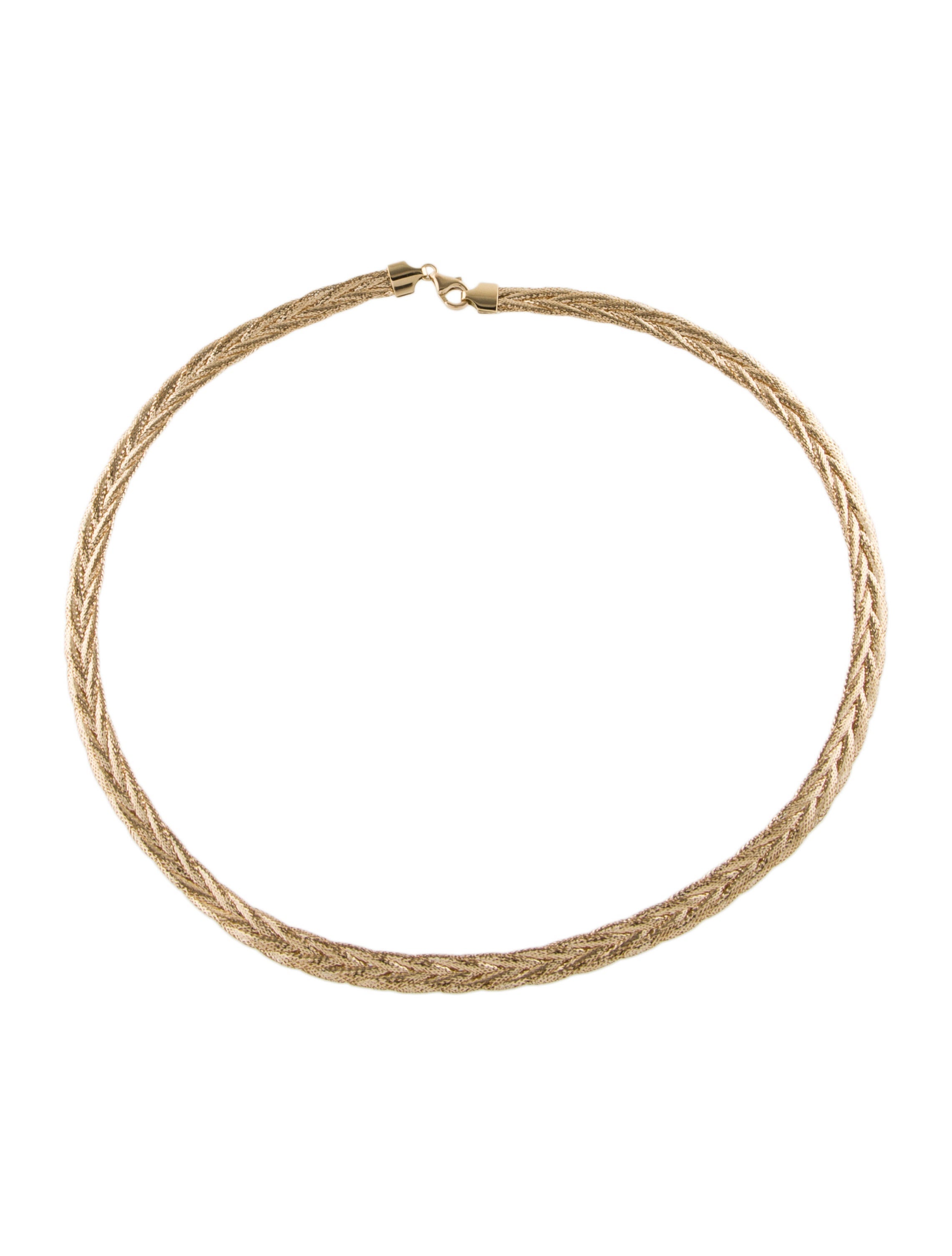 Necklace 14K Rapunzel Woven Chain Necklace 14K Yellow Gold Chain