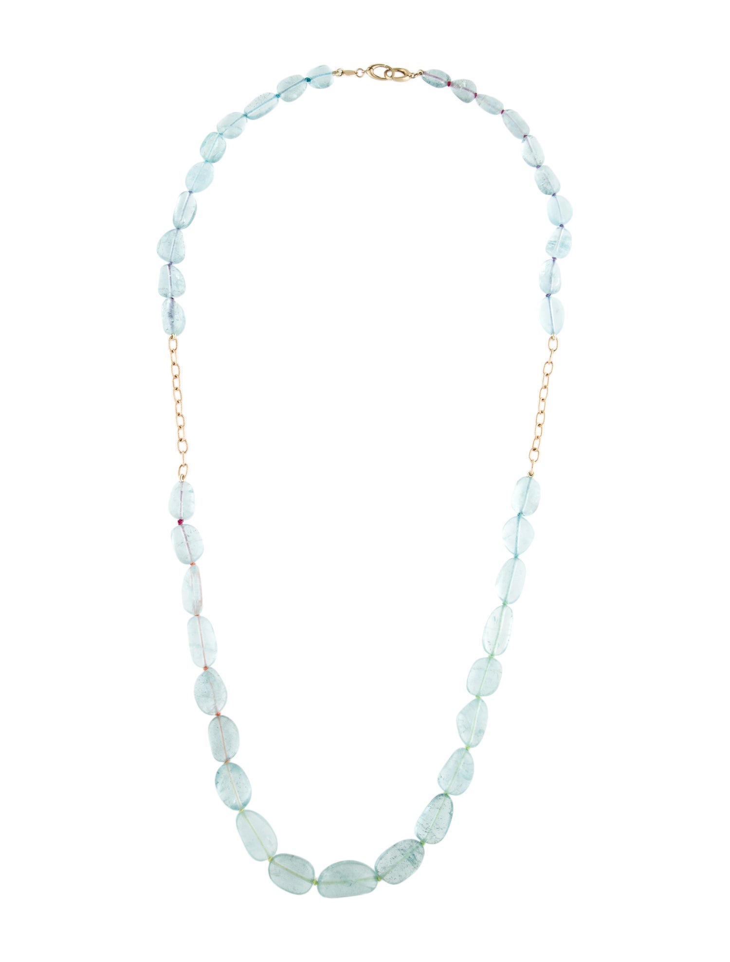 Necklace 14K Aquamarine Bead Necklace