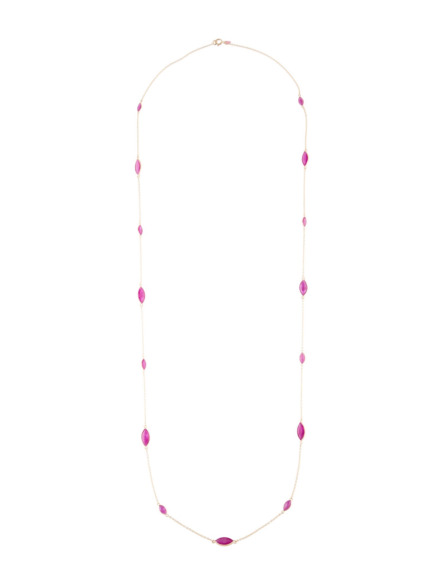 Necklace 14K 14.09ctw Ruby Station