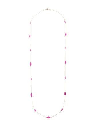 Necklace 14K 14.09ctw Ruby Station Necklace
