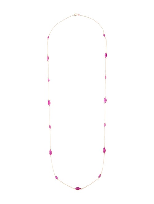 Necklace 14K 14.09ctw Ruby Station Necklace