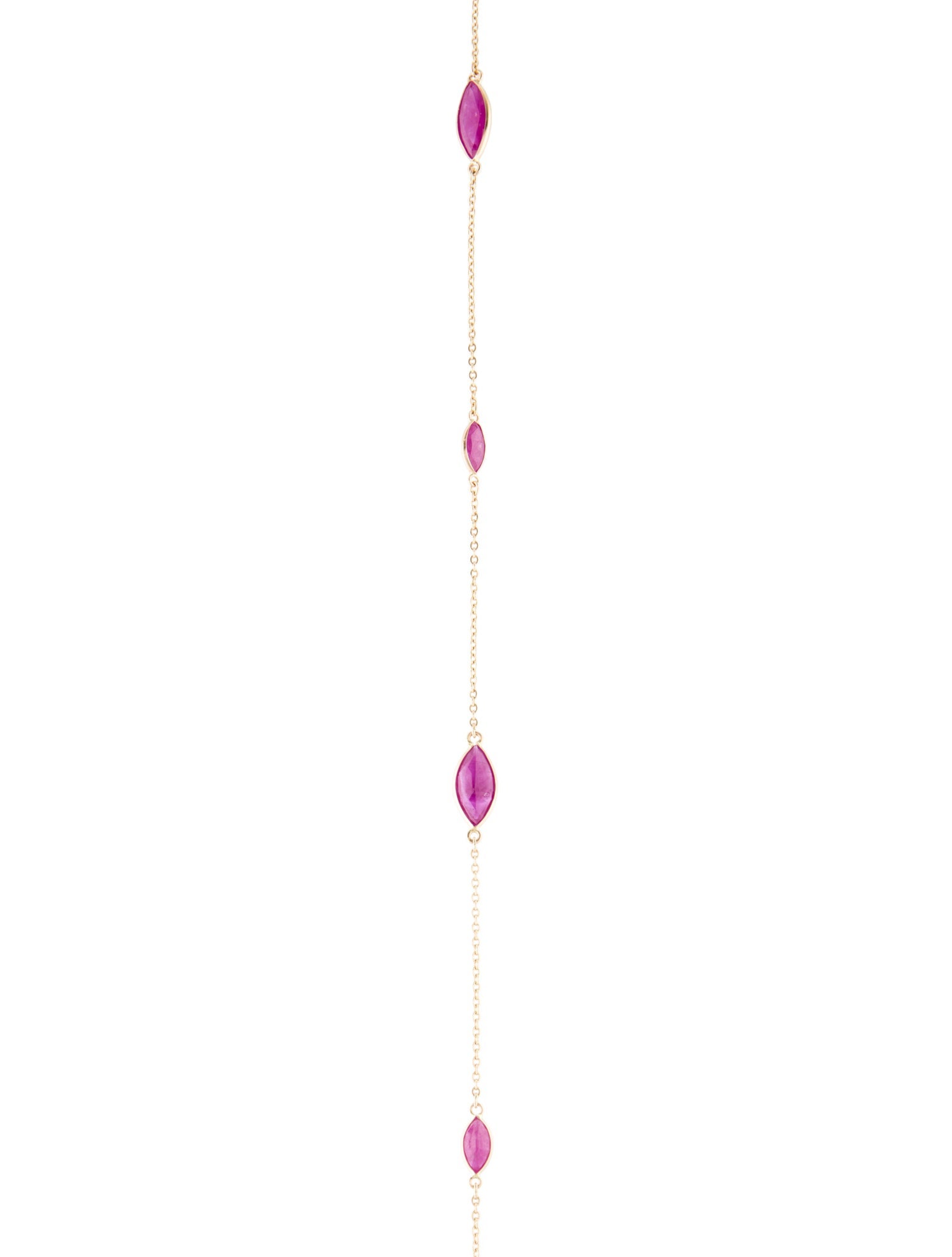 Necklace 14K 14.09ctw Ruby Station