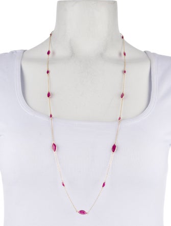 Necklace 14K 14.09ctw Ruby Station Necklace