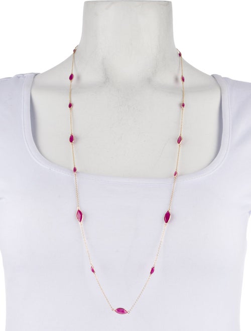 Necklace 14K 14.09ctw Ruby Station Necklace