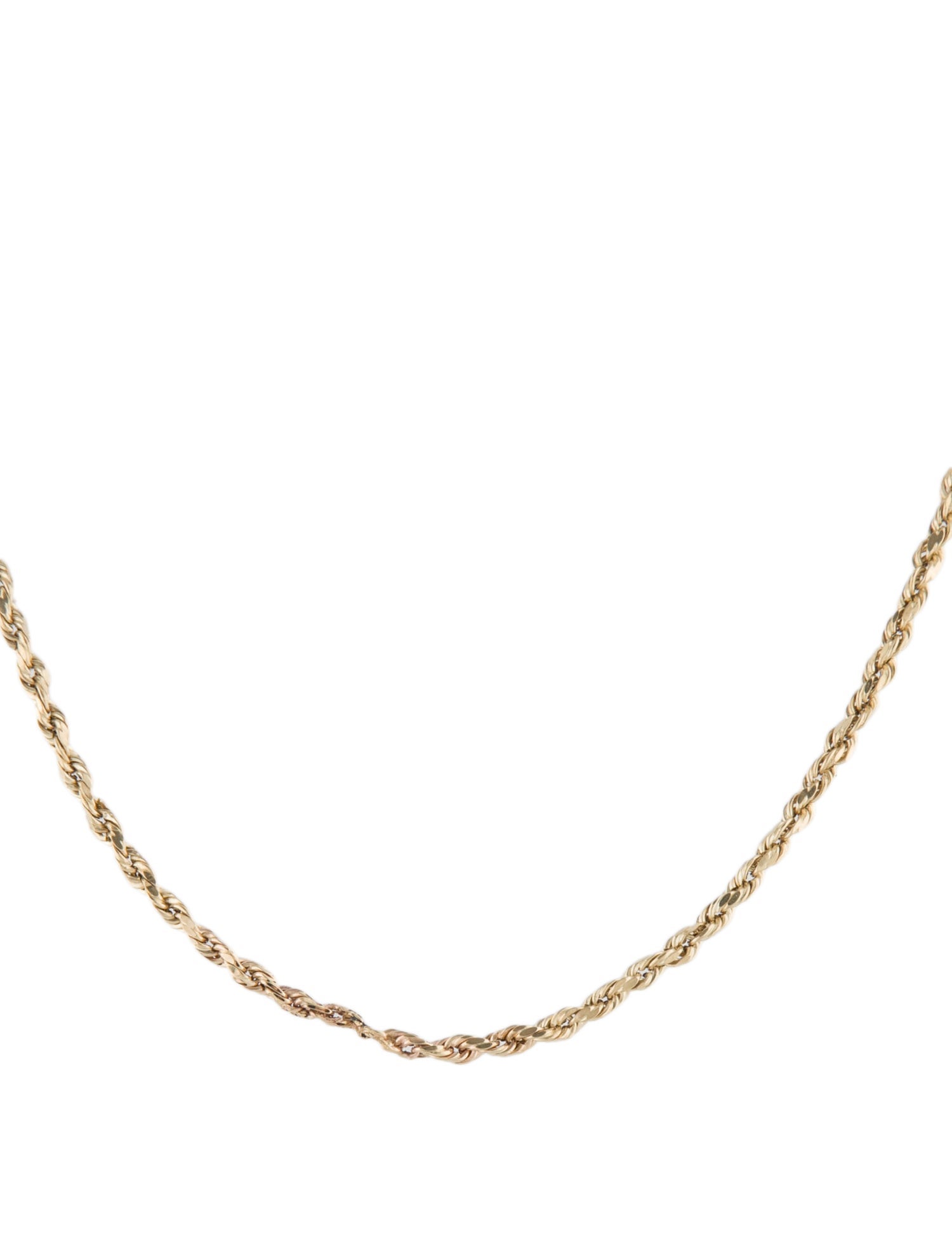 Necklace 14K Rope Chain Link Necklace - Chain, Necklaces - NECKL207936 ...