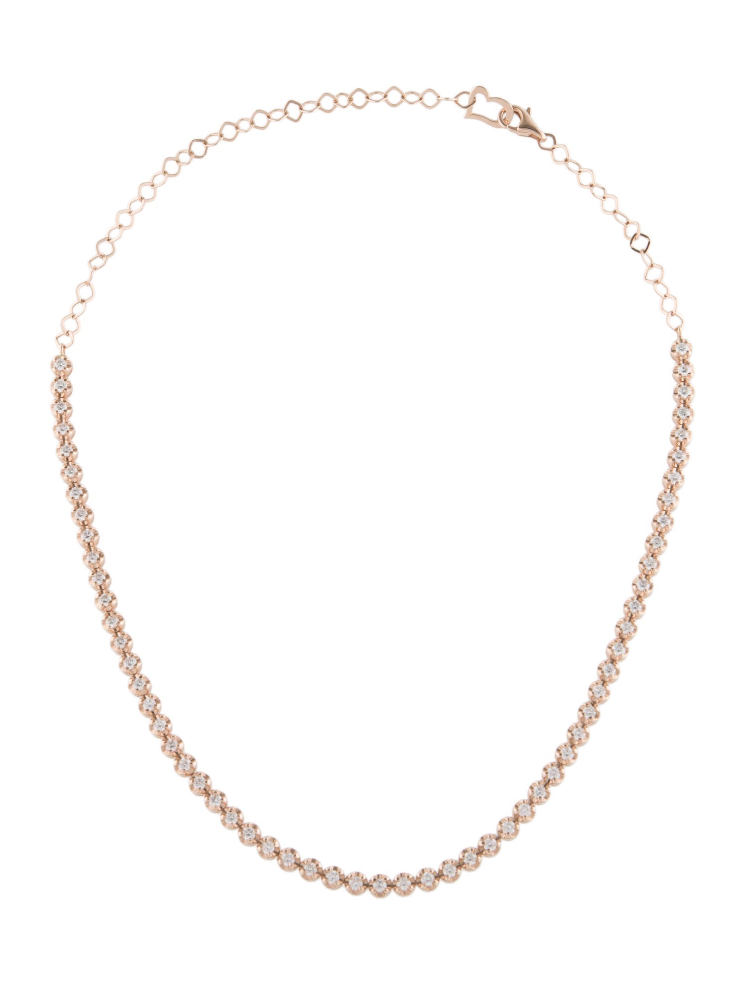 Necklace 14K 2.29ctw Diamond Adjustable Choker Necklace