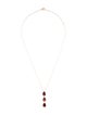 Necklace 18K 5.29ctw Garnet & Diamond Pendant Necklace