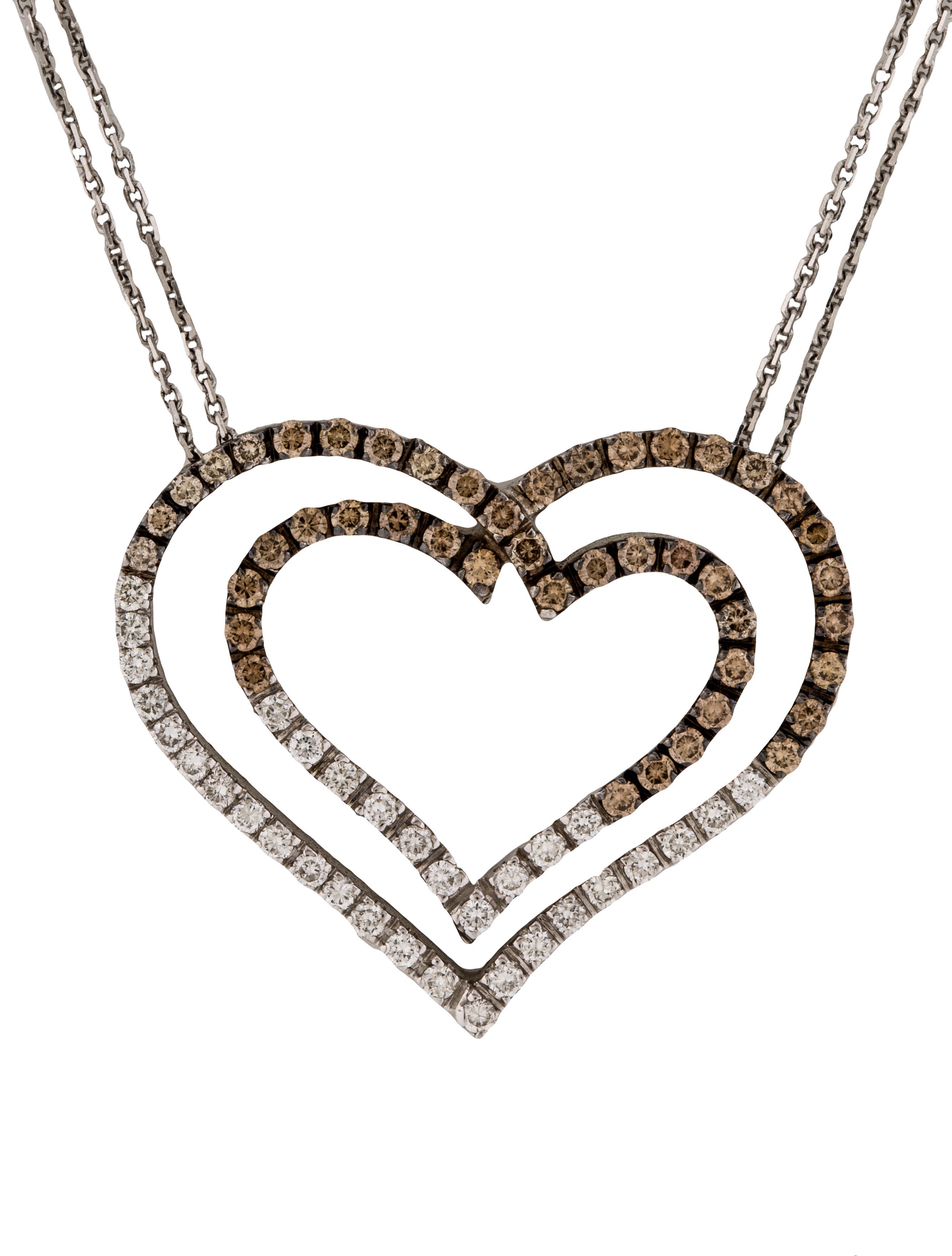 Necklace Pavé Diamond Heart Pendant Necklace