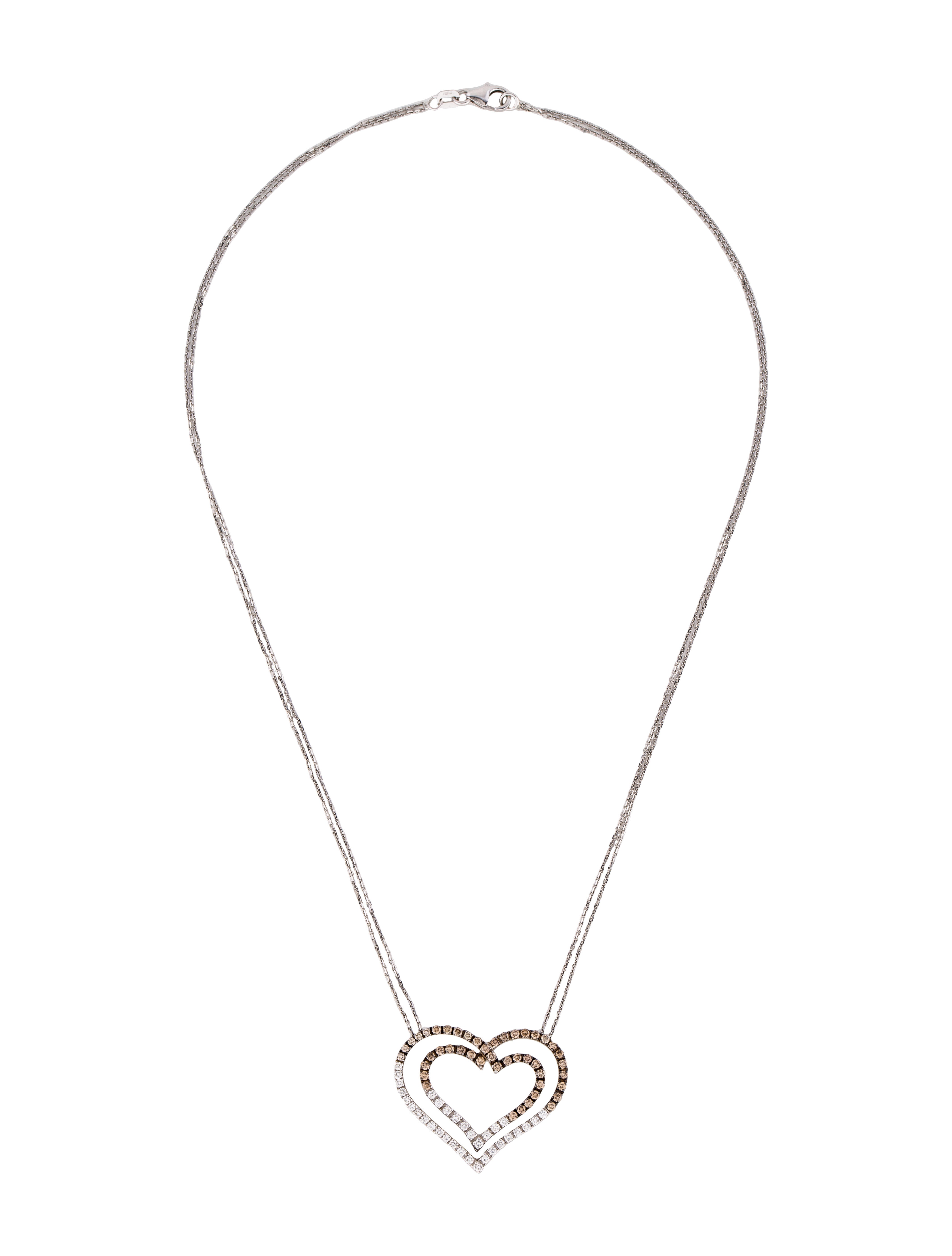 Necklace Pavé Diamond Heart Pendant Necklace