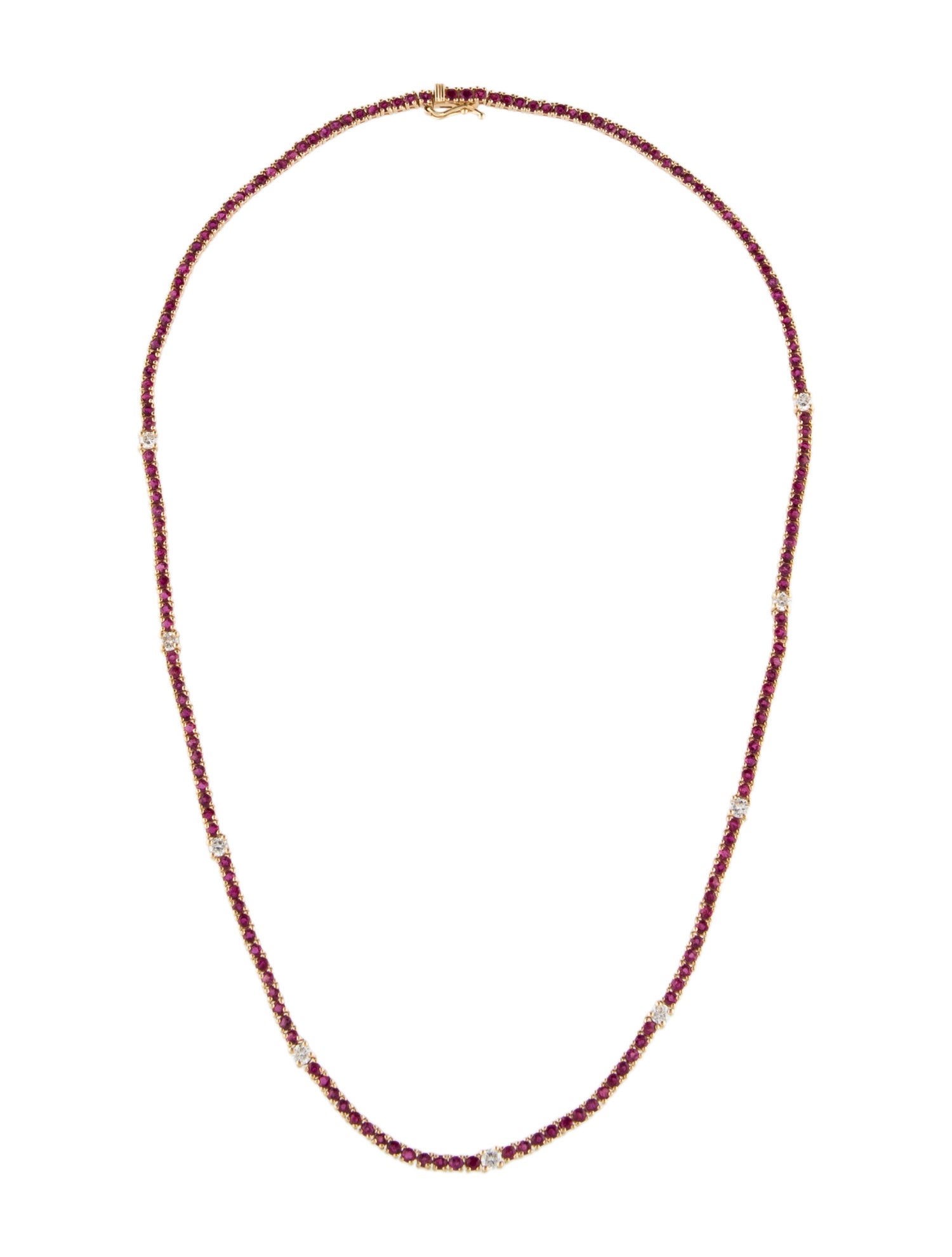 Necklace 14K 9.27ctw Ruby Collar