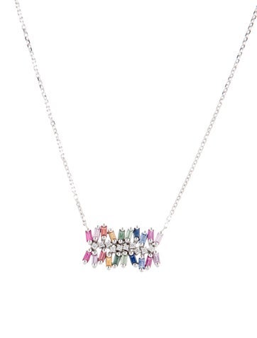Suzanne Kalan Station 18K 1.08ctw Sapphire, Ruby & Diamond Necklace