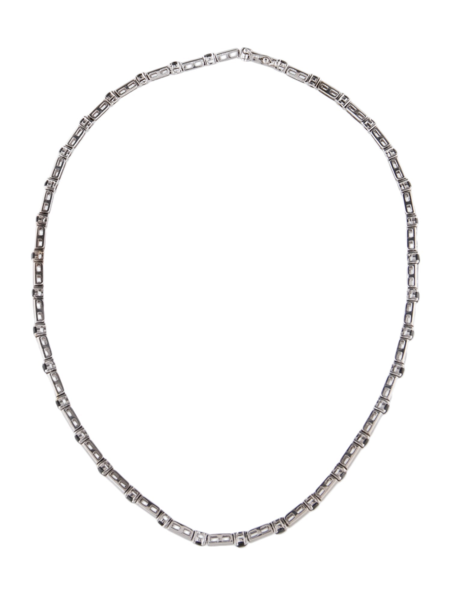Necklace 14K 4.17ctw Spinel Collar Necklace RhodiumPlated 14K White Gold Collar, Necklaces