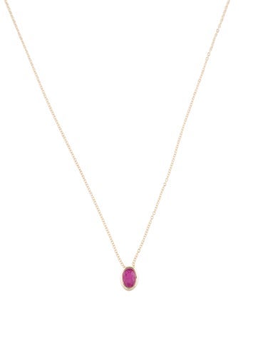 Necklace Pendant 14K Ruby