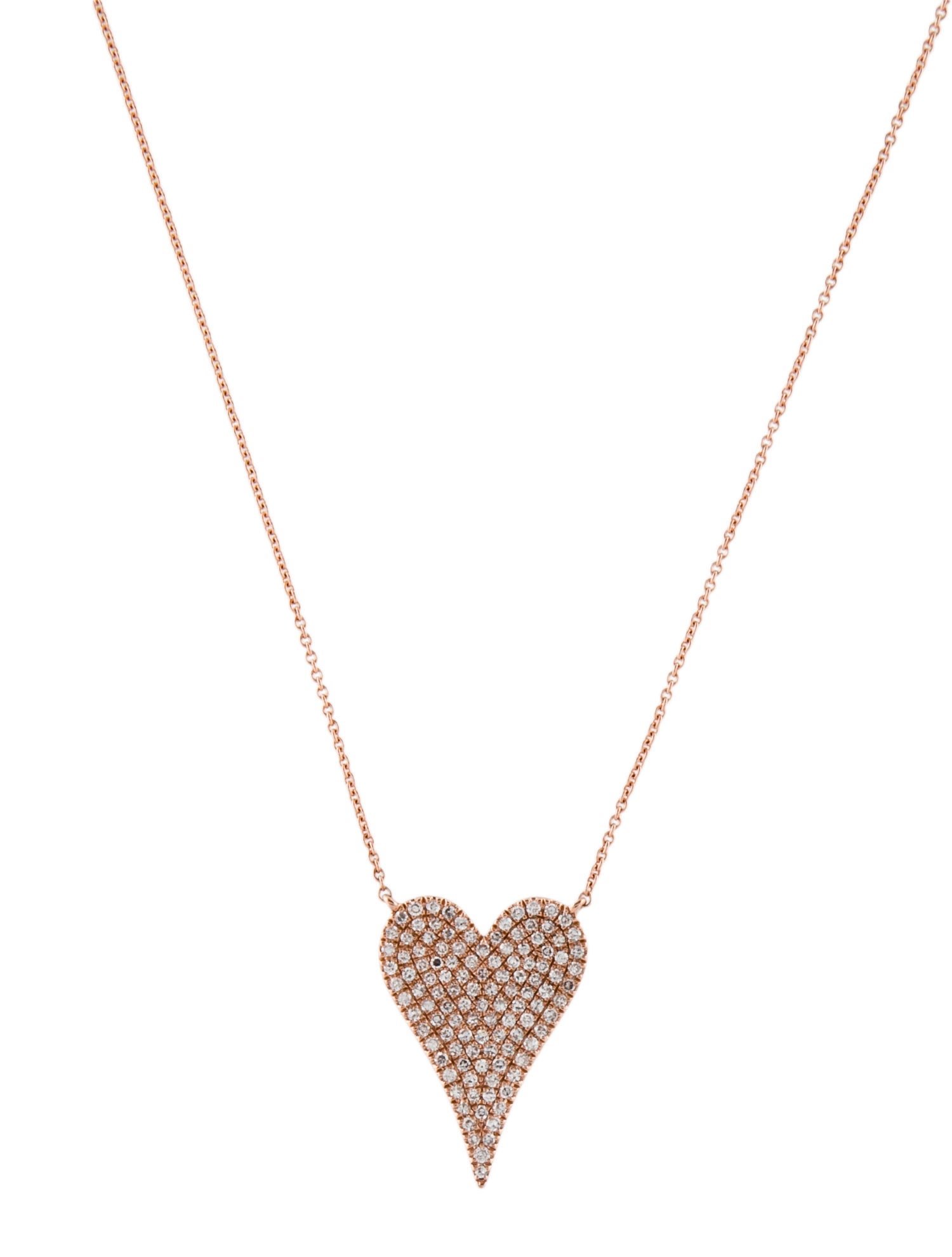 Necklace 14K Diamond Heart Pendant Necklace