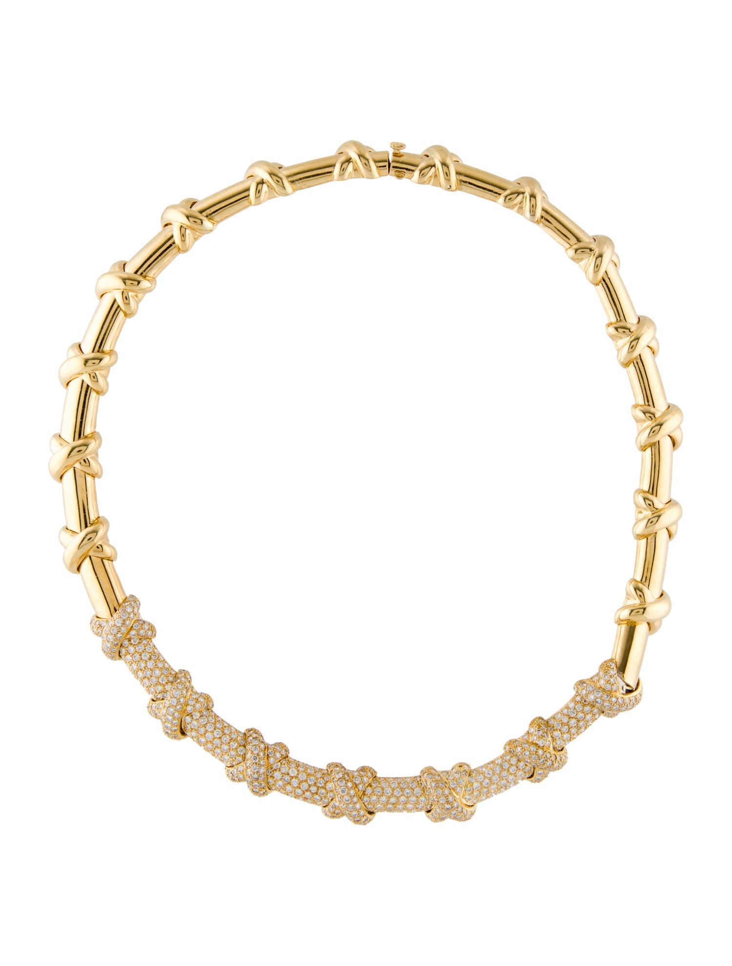 Necklace 18K 9.09ctw Diamond Choker Necklace