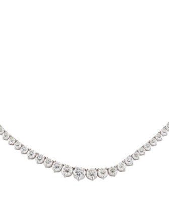 Necklace 18K Diamond Graduated Riviere Necklace