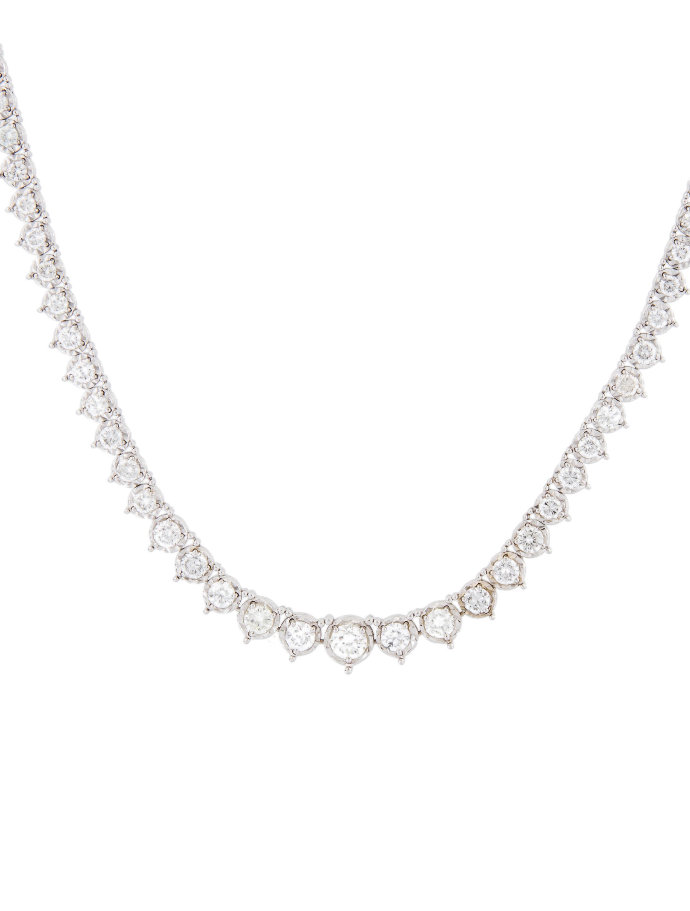 Necklace 14K 5.66ctw Graduated Diamond Tennis Necklace
