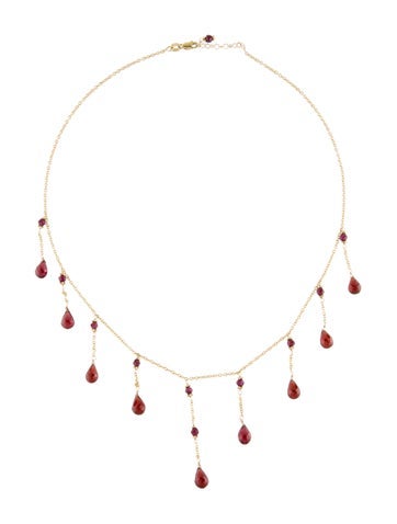 Necklace Collar 14K Garnet