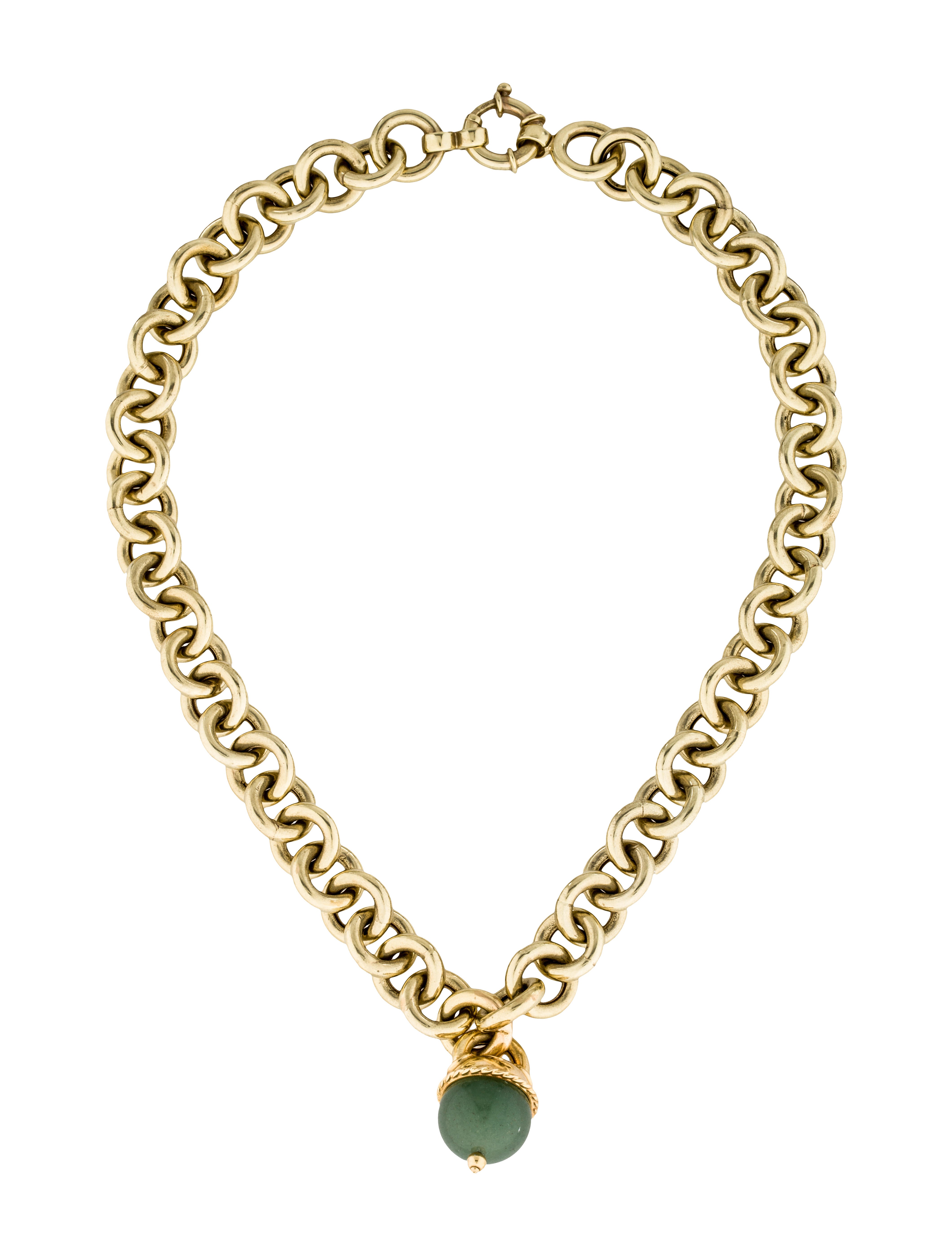 Necklace 14K Serpentine Pendant Chain Necklace Necklaces NECKL22933